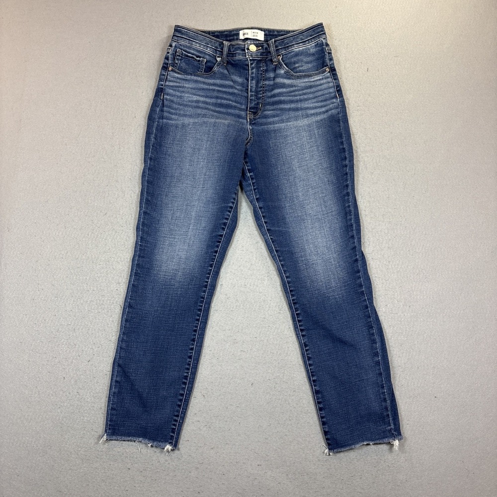 BKE Ellie High Rise‎ Mom Jeans Raw Hem Cropped Denim Women's Size 28